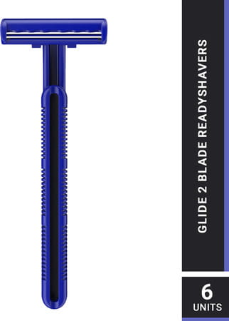 Zlade Glide Ii Readyshaver Twin Blade Disposable Shaving Razor For Men - Pack Of 6 [Virtual Combos]