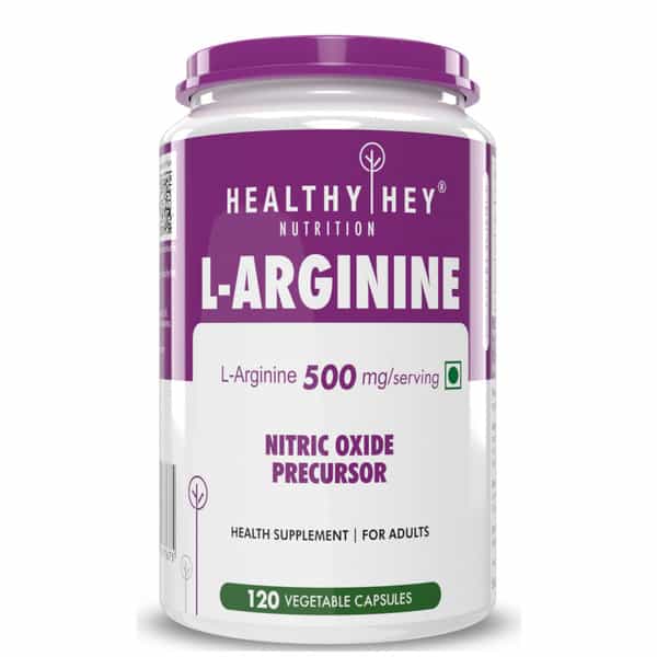 Healthyhey Nutrition L-Arginine 120 Vegetable Capsules