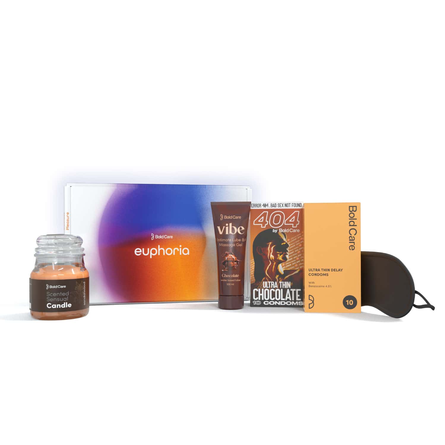 Bold Care Euphoria Couples Kit For Date Nights |Condoms | Lubes & Accessories (5 Items)|Gifting Set