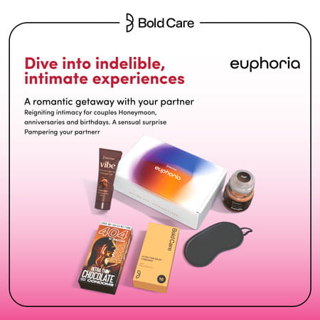 Bold Care Euphoria Couples Kit For Date Nights |Condoms | Lubes & Accessories (5 Items)|Gifting Set