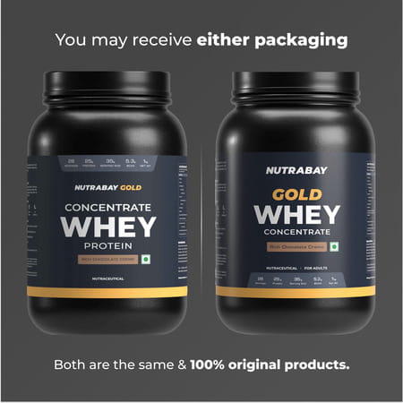 Nutrabay Gold 100% Whey Protein Concentrate Rich Chocolate Creme - 1kg