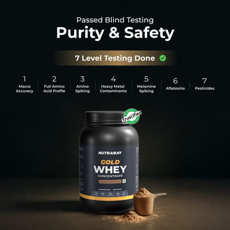 Nutrabay Gold 100% Whey Protein Concentrate Rich Chocolate Creme - 1kg
