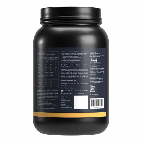 Nutrabay Gold 100% Whey Protein Concentrate Rich Chocolate Creme - 1Kg