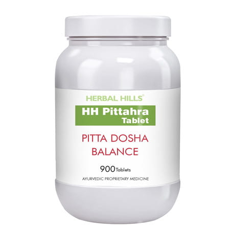 Herbal Hills Hh Pitta Natural Pitta Detox Support | Skin Health Wellness 900 Tablet