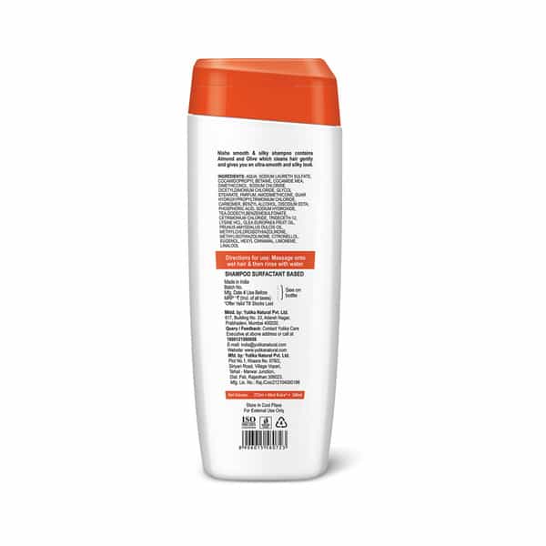 Nisha Smooth & Silky Shampoo 340Ml | Almond & Olive Actives Shampoo For Soft Silky Hair