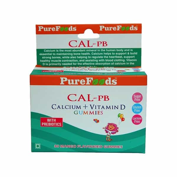 Purefoods Cal - Pb Calcium + Vitamin D Sugar Free Gummies For Kids With Prebiotics - 30 Gummies