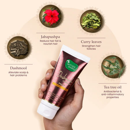 Mother Sparsh Dashmool Hair Lep Paste - 2-In-1 Oil In Indian Hair Mask-100gm