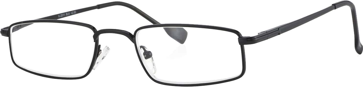 Klar Eye Full Rim Rectangle Reading Glasses Men And Women +0.75 To +3.50+3.50 Power Shiny Black