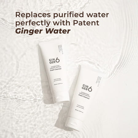 Ginger6 Hydrating Ginger Water Foam Cleanser With Salicylic Acid And Hyaluronic Acid - 150Ml