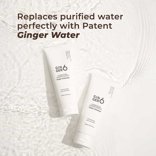 Ginger6 Hydrating Ginger Water Foam Cleanser With Salicylic Acid And Hyaluronic Acid - 150Ml