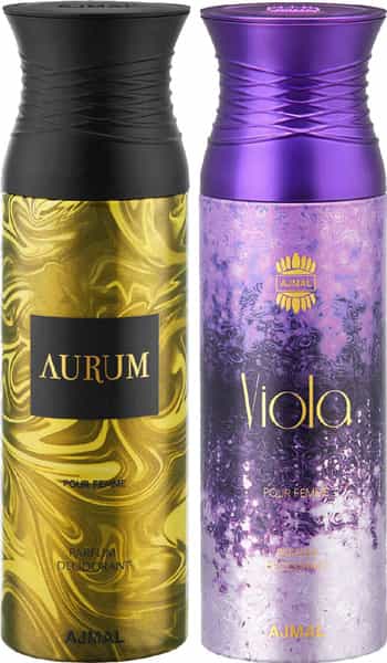 Ajmal Aurum & Viola Deodorants Gift For Women (200 Ml Pack Of 2)