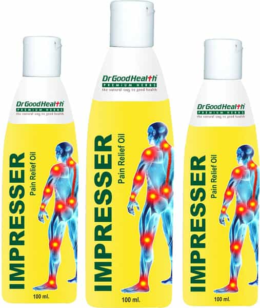 Dr. Goodhealth Pain Relief Impressor Oil Ayurvedic Long Lasting Pain Reducing Oil Pack Of 3 300 Ml