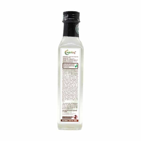 Nutriorg Certified Organic Extra Virgin Coconut Oil 250 Ml
