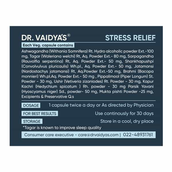 Dr. Vaidya's Stress Relief -30 Capsules