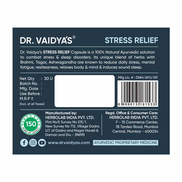 Dr. Vaidya's Stress Relief -30 Capsules