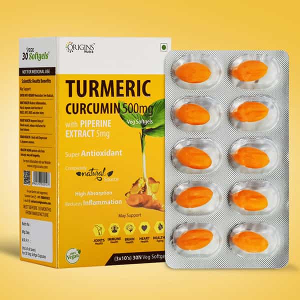 Origins Nutra Turmeric Curcumin With Piperine Extract (30 Softgels)