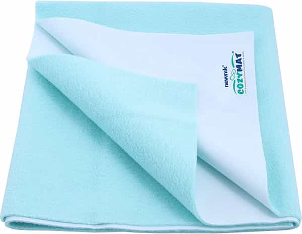 Newnik Cozymat Dry Sheet (Size: 140Cm X 220Cm) Single Bed Sea Green