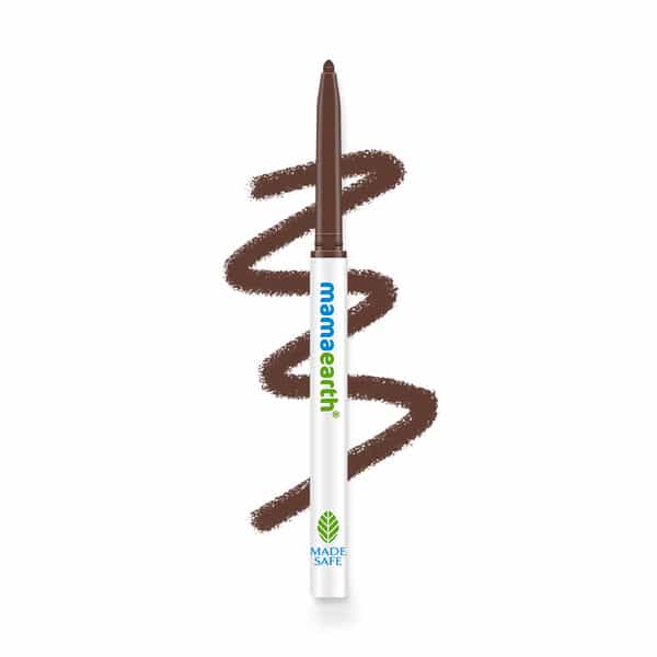 Mamaearth Charcoal Brown Long Stay Kajal Brown Waterproof | Smudge-Free Stay (Black | 0.35 Gm)