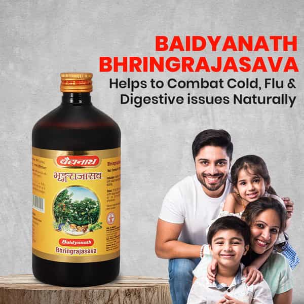 Baidyanath Ayurved Bhringrajasava 450Ml | Hair & Liver Wellness Tonic