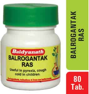 Baidyanath Asli Ayurved Balrogantak Ras 80 Tablets (pack Of 2) For Cough Cold And Influenza