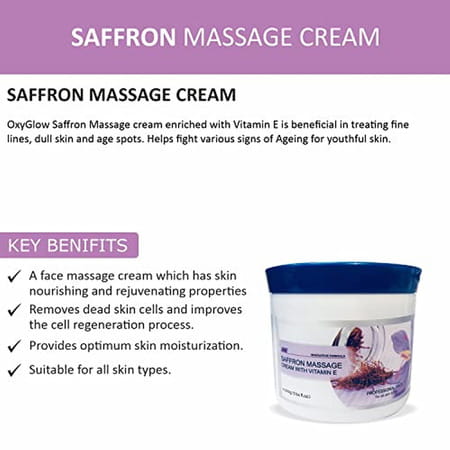 Oxyglow Herbals Saffron Face Massage Cream 200 Gm (Pack Of 1)