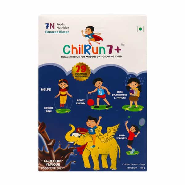 Chilrun 7+ Chocolate Flavour Total Nutrition For Modern Day Growing Child Box Of 400Gm