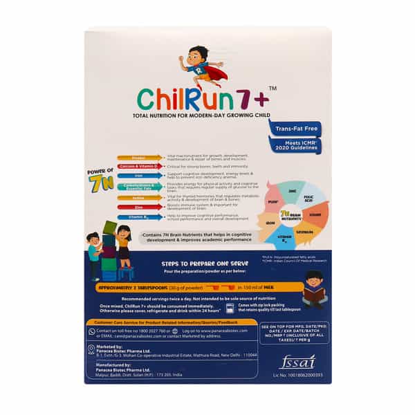 Chilrun 7+ Chocolate Flavour Total Nutrition For Modern Day Growing Child Box Of 400Gm