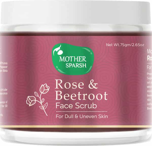 Mother Sparsh Rose &Beetroot Exfoliating Face Scrub Enriched With Skin Soothing Oils&Shea Butter-75G