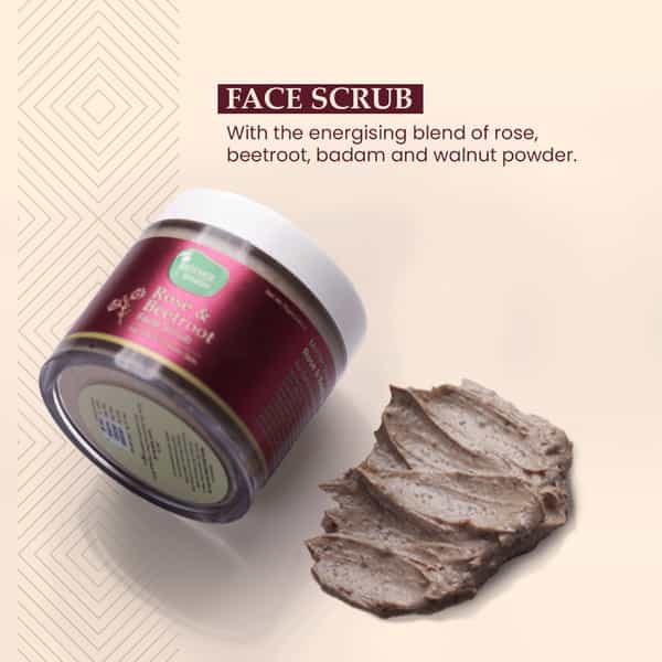 Mother Sparsh Rose &Beetroot Exfoliating Face Scrub Enriched With Skin Soothing Oils&Shea Butter-75G