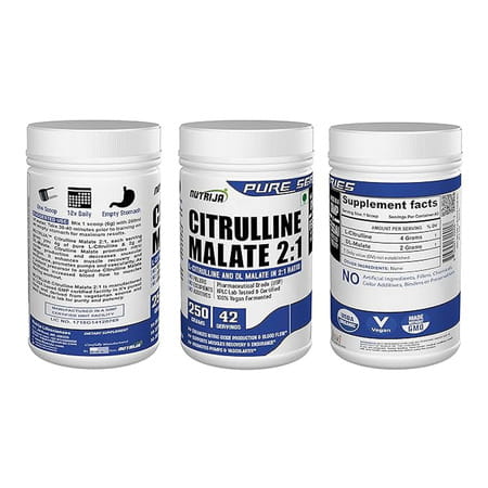 Nutrija-Citrulline Malate- 500 Grams (Unflavored)