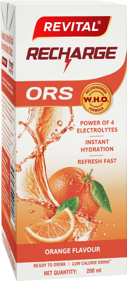 Revital Recharge Ors Orange Flavour Tetrapack 200 Ml