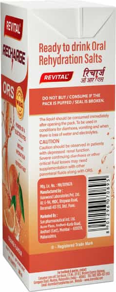 Revital Recharge Ors Orange Flavour Tetrapack 200 Ml