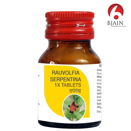 Bjain Rauwolfia Serpentina 1x Tablets - 25gm