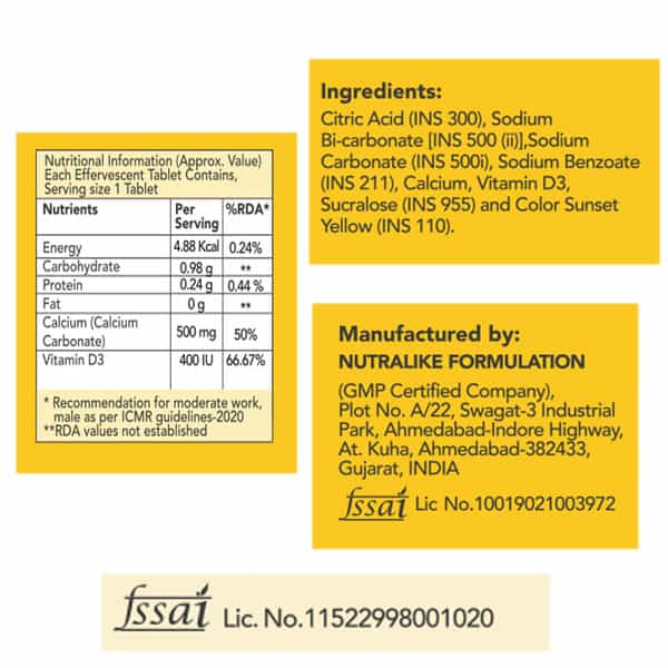Fixuphealth Apple Cider With Vitamin B6 B12 15Tab & Calcium 500Mg Vitamin D3 Strong Bone 20Tab Combo