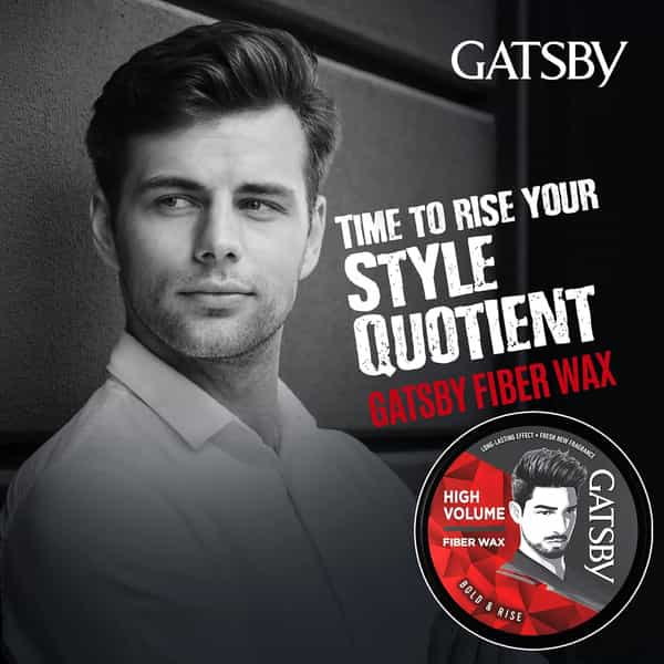 Gatsby Hair Styling Fiber Wax Bold & Rise 75Gm