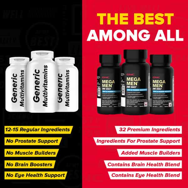 Gnc Mega Men One Daily Multivitamin For Men | 32 Premium Ingredients | 30 Tablets