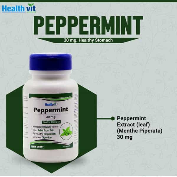 Healthvit Peppermint 30Mg Healthy Stomach - 60 Capsules