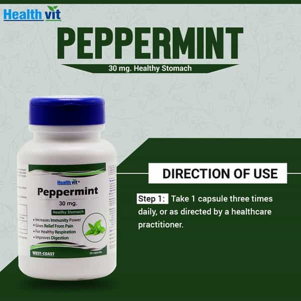 Healthvit Peppermint 30Mg Healthy Stomach - 60 Capsules
