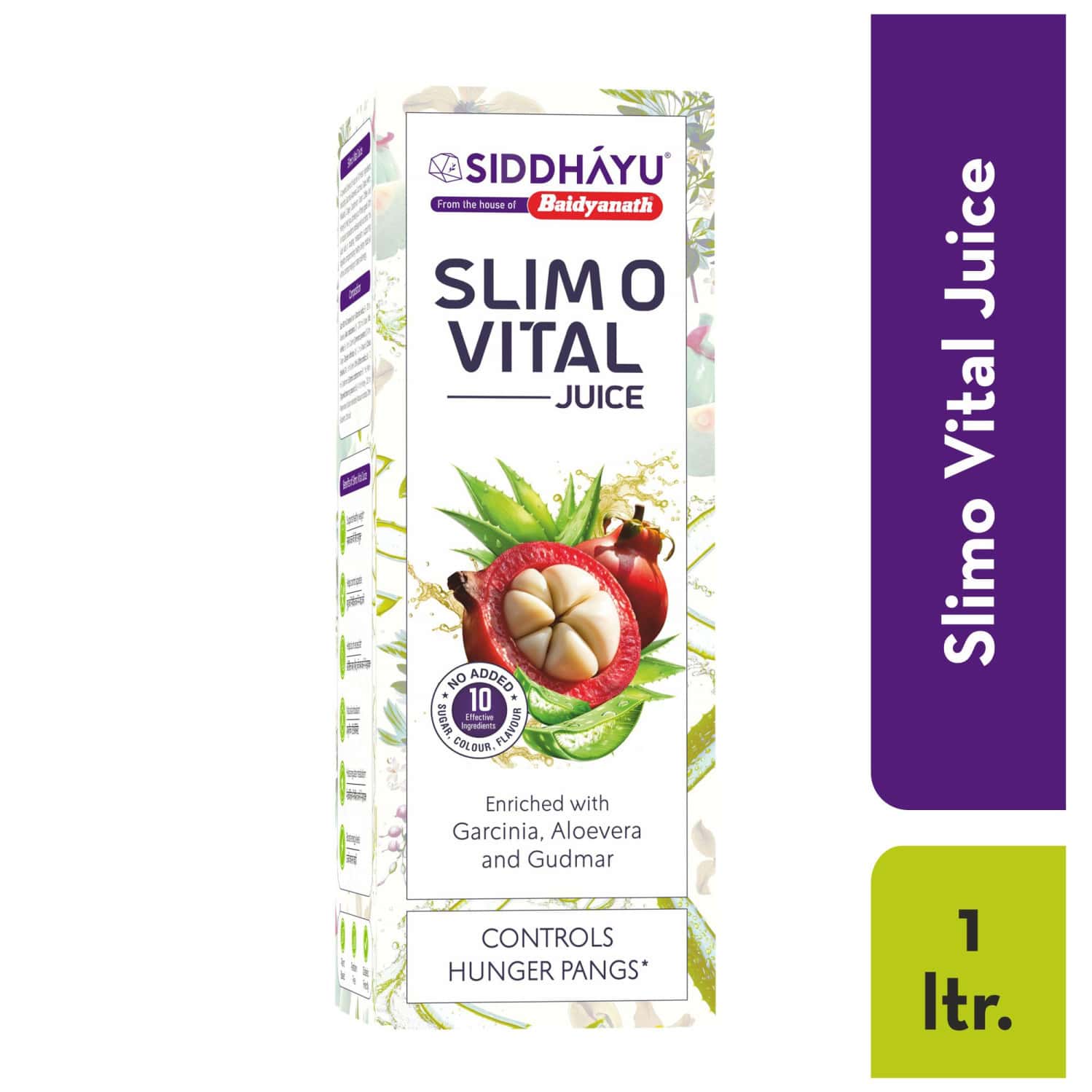 Baidyanath Slimo Vital Juice 1l | Blend Of Garcinia Aloevera & Gudmar | Helps In Weight Management