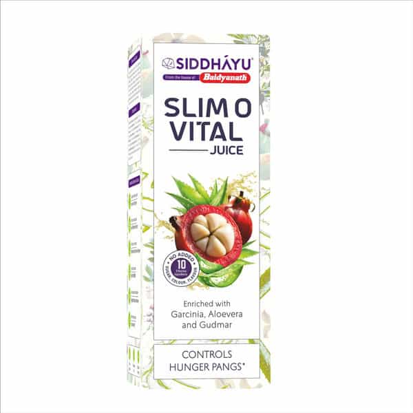 Baidyanath Slimo Vital Juice 1L | Blend Of Garcinia Aloevera & Gudmar | Helps In Weight Management
