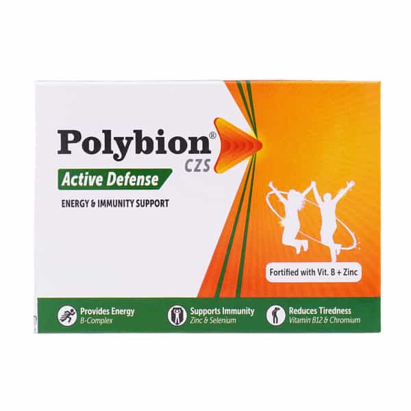 Polybion Czs Active Defence | Vit B + Zinc | Supports Immunity | Strip Of 30 Tablets