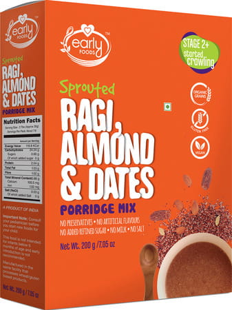 Early Foods Combo Of 3 Organic Millet Porridges - Dinner Cereal Combo For Kids