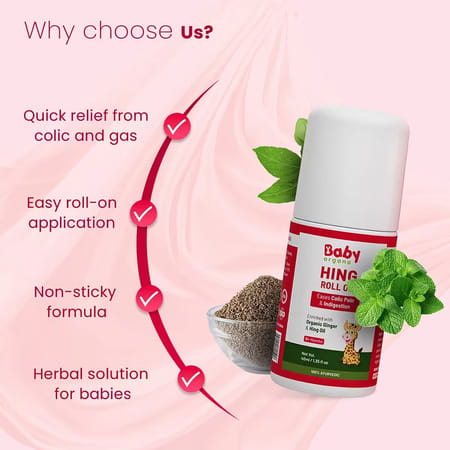 Babyorgano Best Hing Tummy Roll On For Babies And Kids - 40 Ml