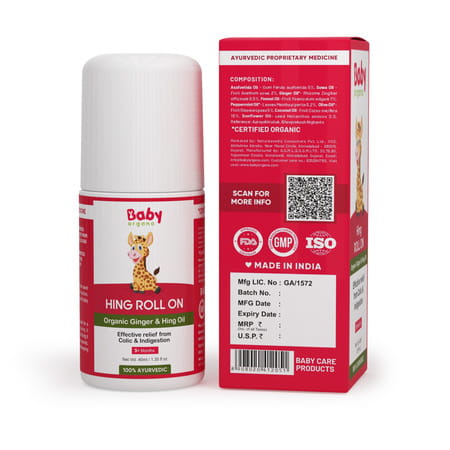 Babyorgano Best Hing Tummy Roll On For Babies And Kids - 40 Ml