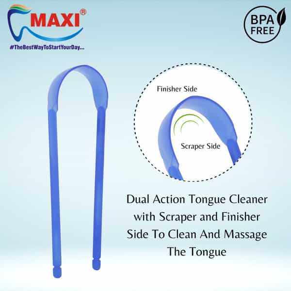Maxi Expert Toothbrush & Tongue Cleaner-Oral Hygiene Kit (Pack Of 12)