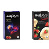 Manforce Ignite Apple-Peach & Cocktail Strawberry & Vanilla Flavoured Condoms(Set Of 2 20 Pcs)