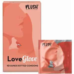Plush Love Glove Extra Super Dotted Condoms Condom (10 Sheets)