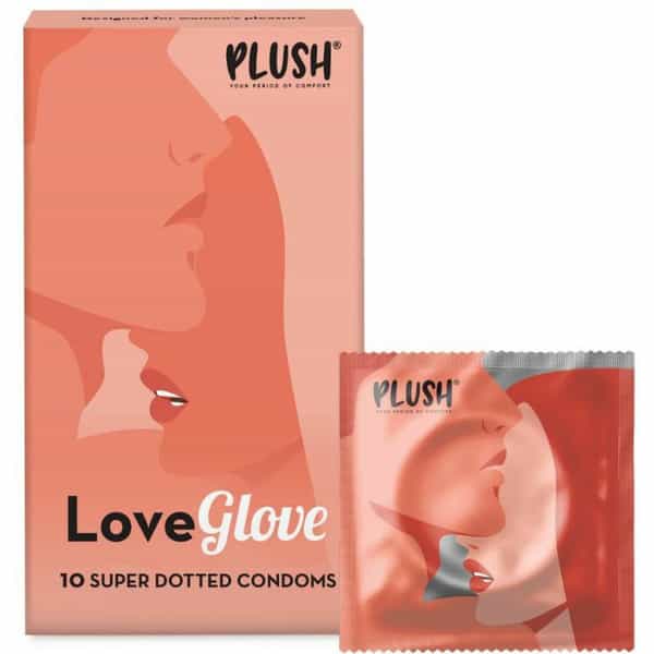 Plush Love Glove Extra Super Dotted Condoms Condom (10 Sheets)