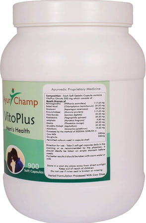 Ayur Champ Vitoplus - 900 Capsules Pack Of 5