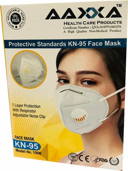 Aaxxa Kn 95 Mask Black With Respirator 1